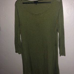 Black and Green Striped Long Sleeve Shirt